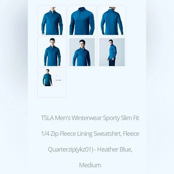Men’s Tsla fleece lined quarter zip pullover. - Picture 9 of 11